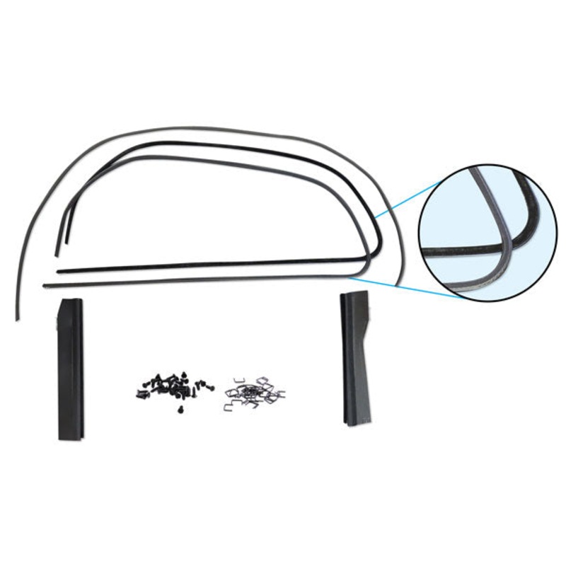 Front Door Window Channel Kit; 1935-36 3W Coupe