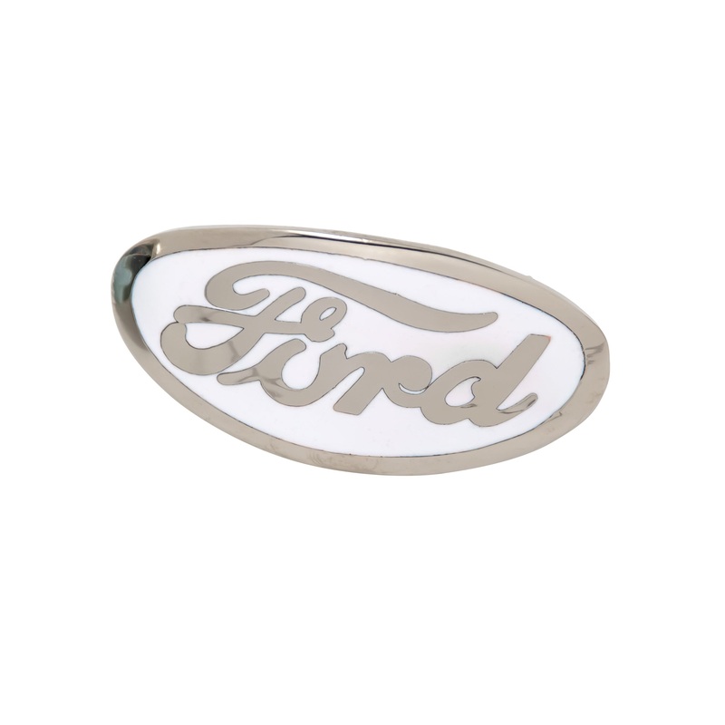 Grille Shell Ornament Emblem (White); 1935-36, 1938 Car, 1936 Pickup