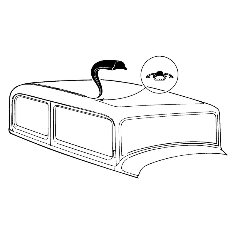 Top Trunk Retainer Seal; 1935-36 Coupe, Sedan