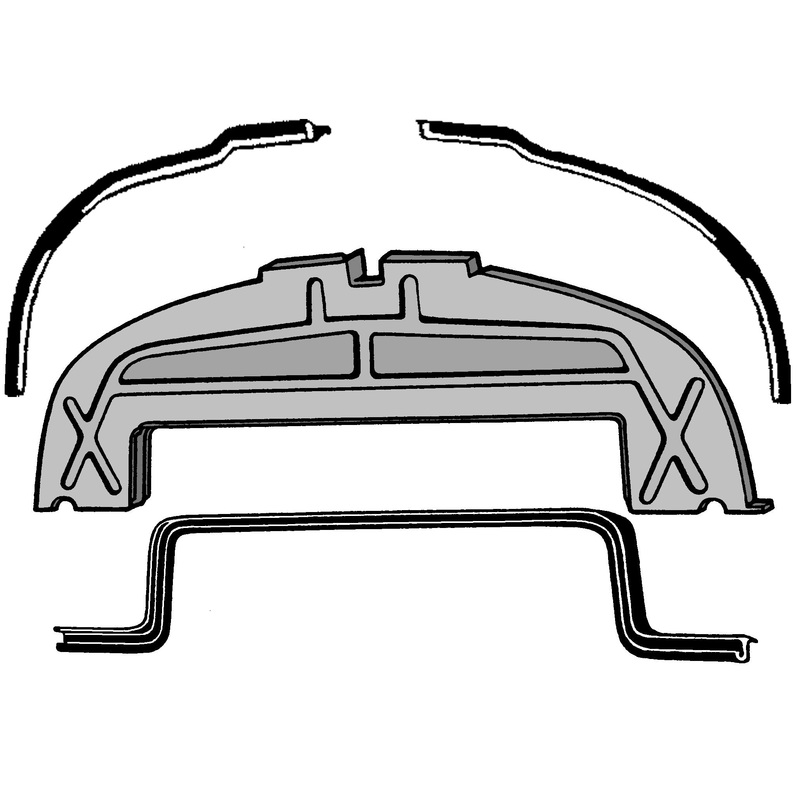 Lower Radiator Hood Seal; 1948-52 Pickup