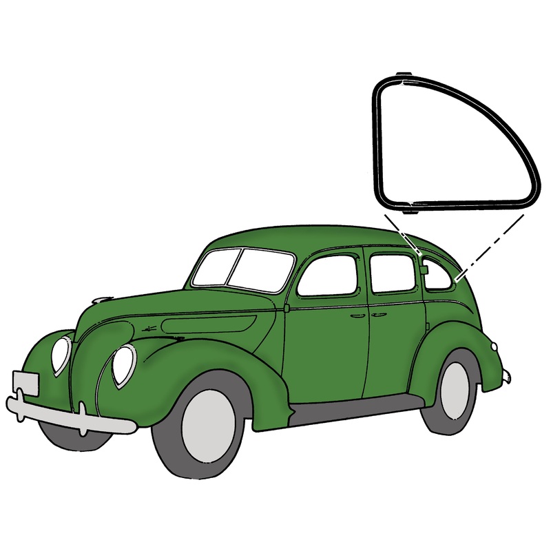 Quarter Window Seals; 1938-40 Fordor