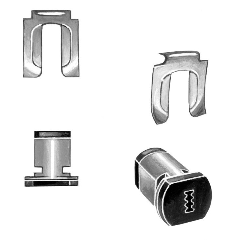 Choke & Throttle Dash Grommet & Clip Kit; 1939-40 Car, 1940-41 Pickup