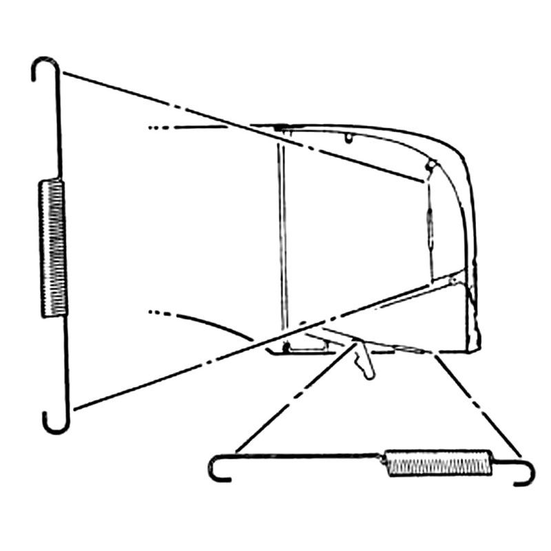 Hood Latch Tension Springs; 1939 Deluxe
