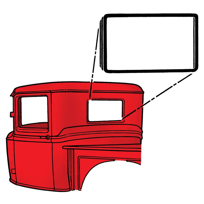 Quarter & Rear Window Seal; 1932-40 Car, 1932-39 Pickup