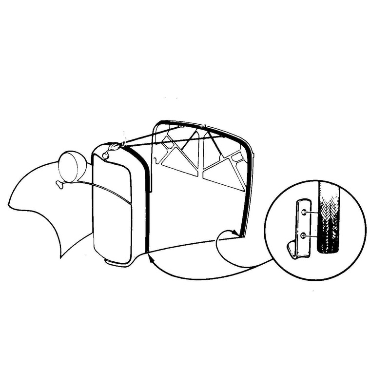 Radiator Shell Lace; 1932 Car, 1932-34 Pickup