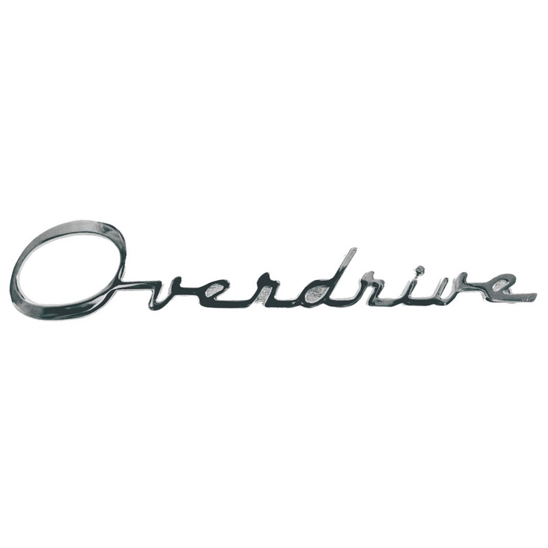 Name Plate, Overdrive; 1953-55 Car, Station Wagon, Sedan Delivery