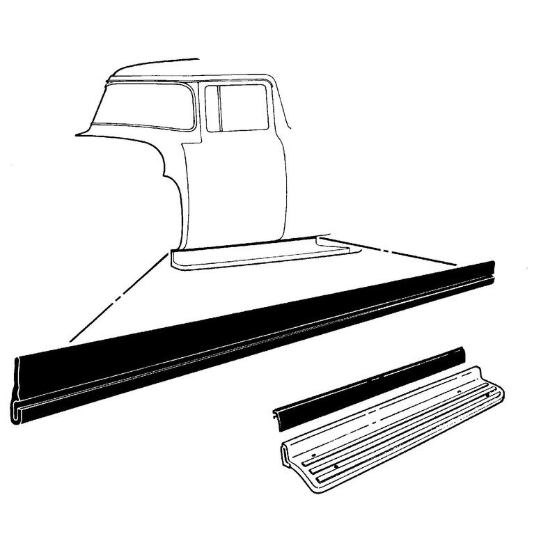 Running Board to Body Seal; 1953-55 Pickup