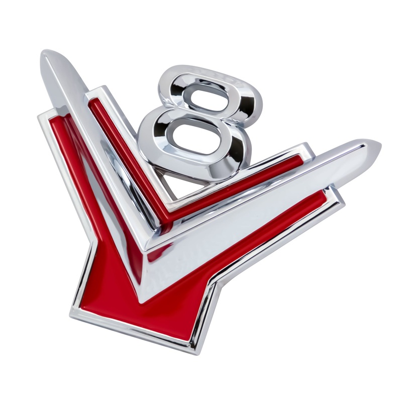V8 Fender Emblem; 1954-56 Car, 1955 Thunderbird