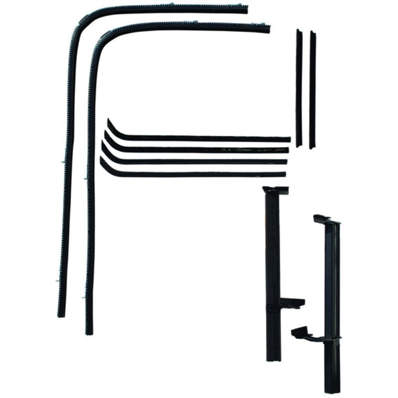 Front Door Window Channel Kit (Stainless); 1940 Coupe, Sedan Delivery, Fordor