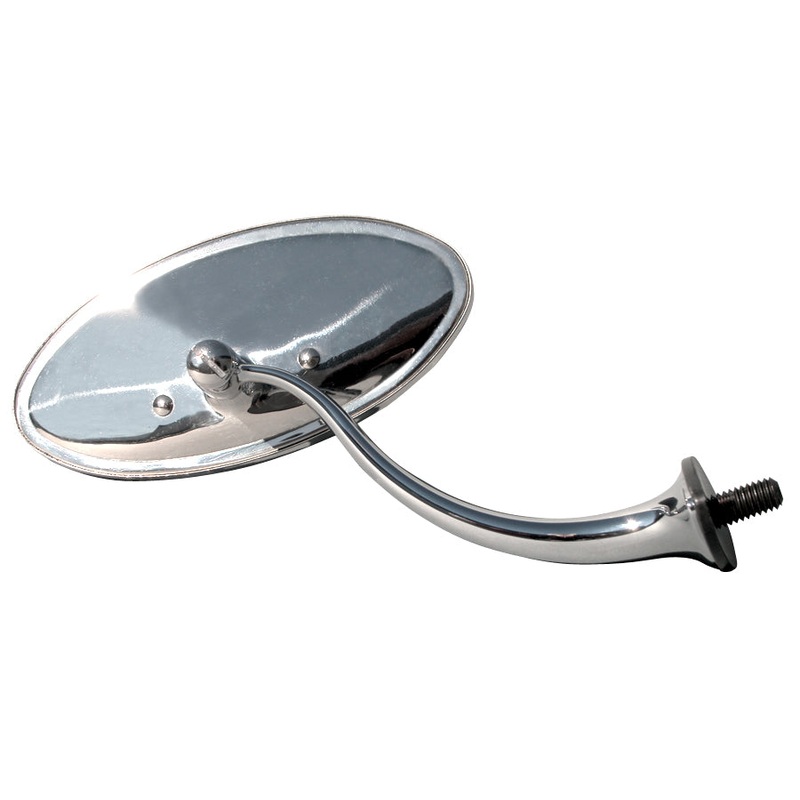 Swan Neck Mirror w/ Oval Head, RH