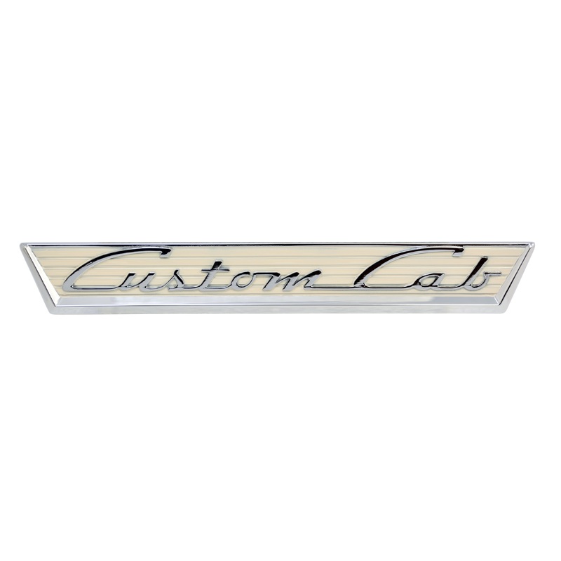 Door Name Plate, Custom Cab; 1955-56 Pickup