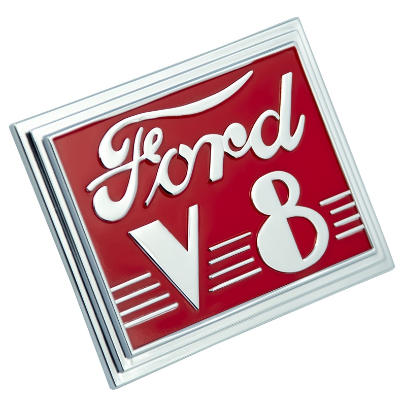 Trunk Lid Emblem (Red); 1940 Deluxe