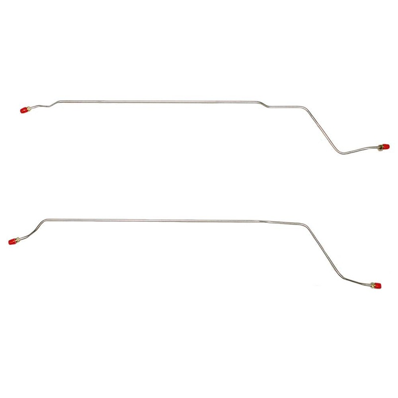 64-65 Buick Skylark, GS/Oldsmobile Cutlass, 442/Pontiac Lemans, GTO; 2pc Rear Axle Brake Lines; Steel