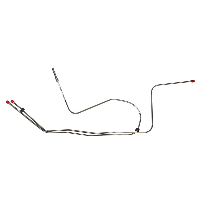 67 Pontiac Lemans, GTO Except H/O w/ Turbo-Hydramatic 400; Transmission Cooler Line Set; Steel