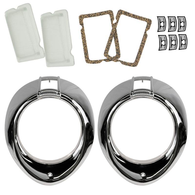 Headlight Rim Bundle; 1940 Deluxe