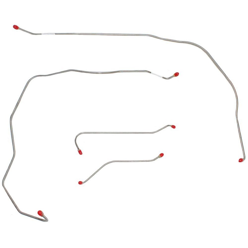 55 Bel Air, Standard Brakes Front Brake Line Kit; Steel