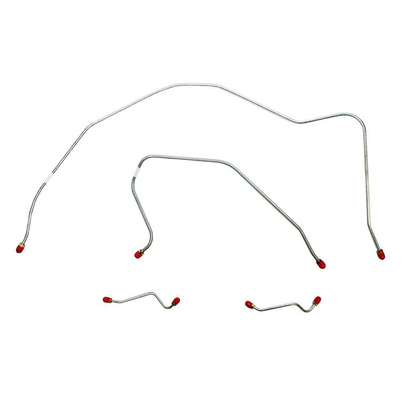 56-57 Bel Air, Standard Brakes Front Brake Line Kit; Steel