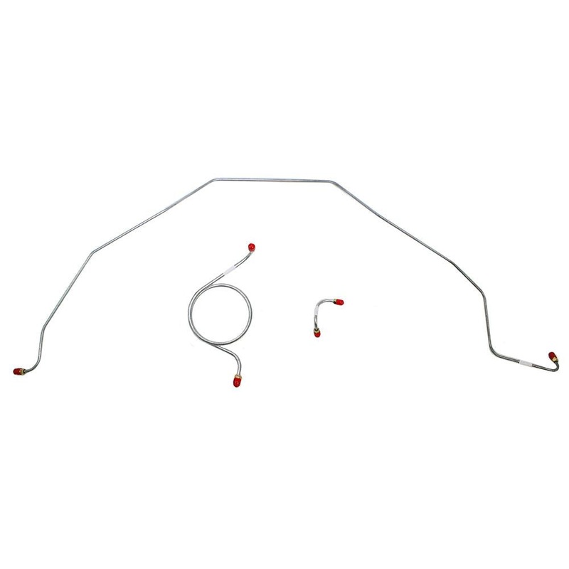65 Bel Air, Impala Power Brakes, Front Brake Line Kit; Stainless