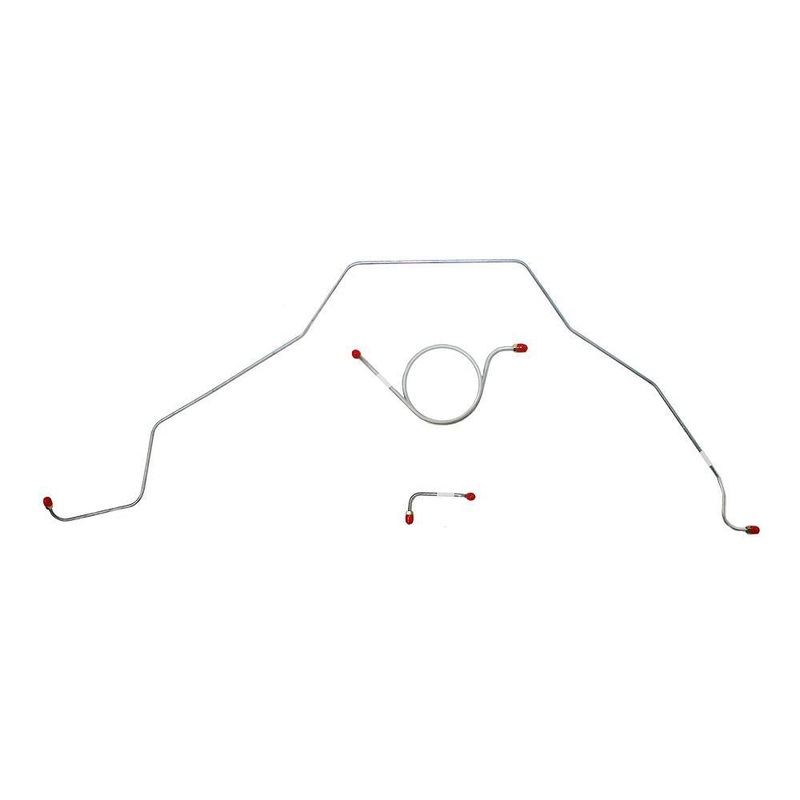 66 Bel Air, Impala Power Brakes, Front Brake Line Kit; Stainless