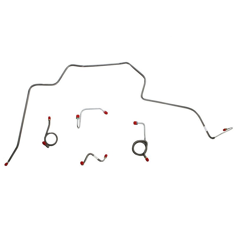 69 Bel Air, Impala Super Sport, Power Disc Brakes, Front Brake Line Kit; Stainless