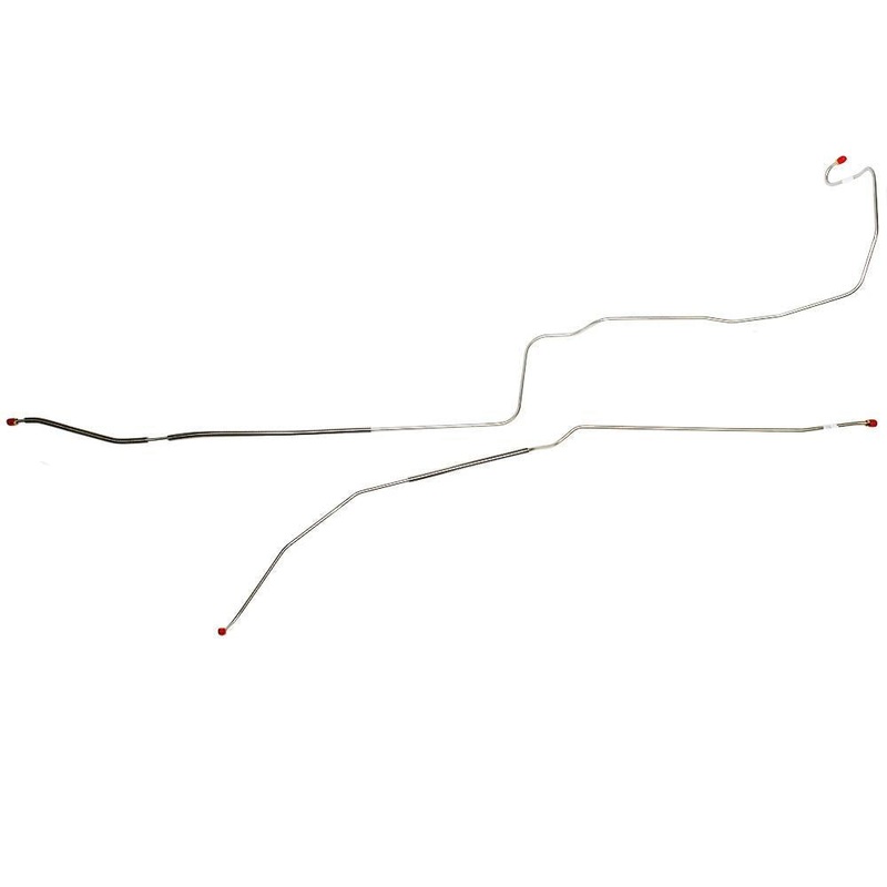69′ Chevy Camaro/ Pontiac Firebird, 2pc Intermediate Brake Line, w/ Power Disc Brakes; Stainless
