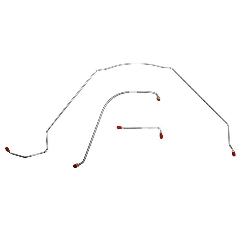 64-66 Chevy Malibu, Chevelle, El Camino; w/ Power Drum Brakes. Front 3 Line Kit, Except ‘Super Sport’; Steel