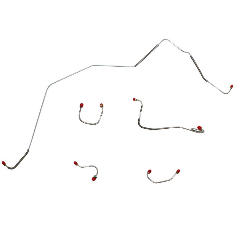 67-68 Camaro 68 Chevy II (Nova) Power Disc Front Brake Line Kit; Steel