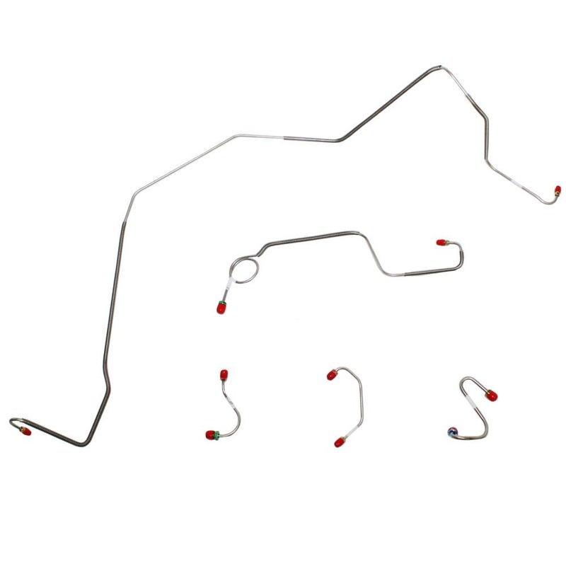 67-68 Firebird Power Disc Front Brake Line Kit; Stainless