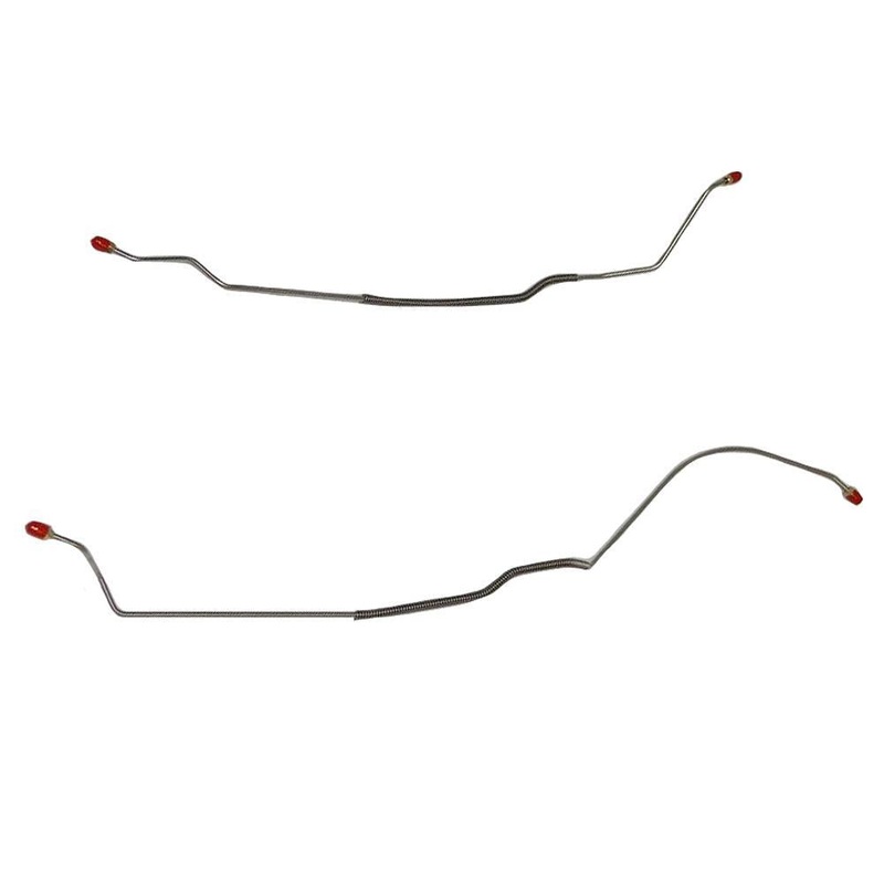 67 Chevy Camaro w/ Single Leaf Rear Spring, Rear Axle Brake Line Set; Steel