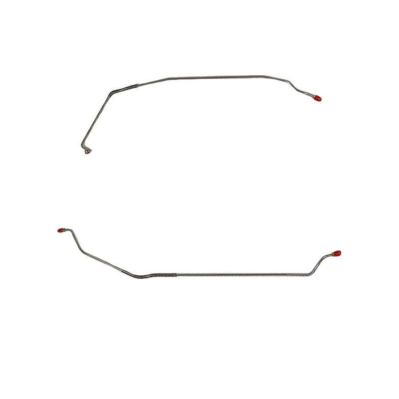 67 Pontiac Firebird, Rear Axle Brake Lines, 2pc; Stainless