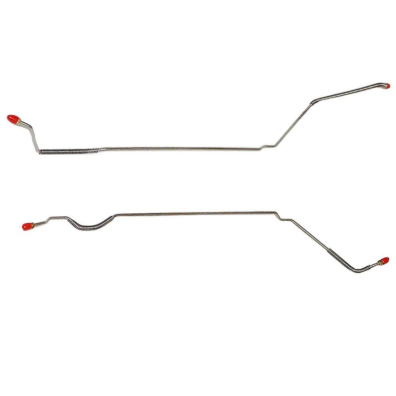 68 Pontiac Firebird, Rear Axle Brake Lines, 2pc; Stainless