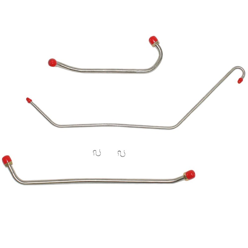 69 Chevy Camaro, Nova, 350 CID 255 HP. Pump to Carb, 3pc Set w/ Return; Steel