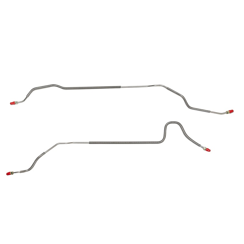 69 Pontiac Firebird & Trans Am, Rear Axle Brake Lines, 2pc; Steel