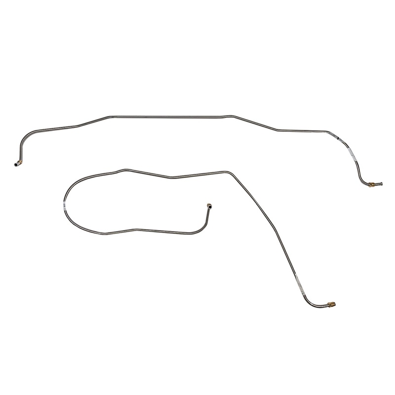 67-69 Chevy Camaro, V8, Powerglide Transmission Cooler Line Set; Steel