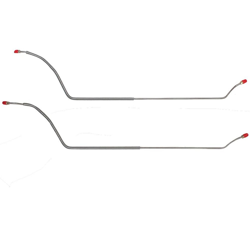 68-72 Chevy Chevelle, Malibu, Monte Carlo, El Camino, 2pc Rear Axle Brake Lines; Steel