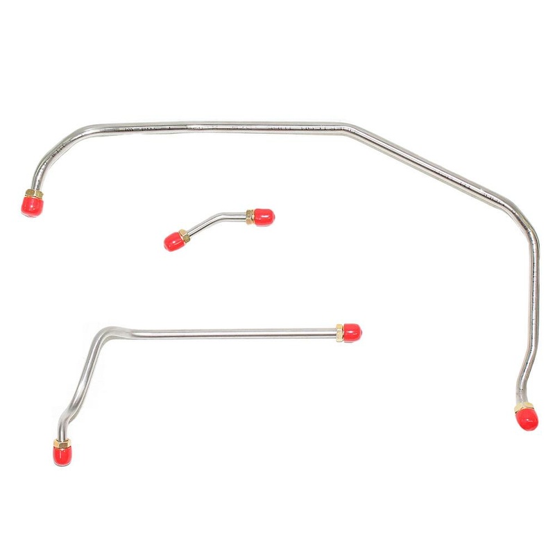 70 Chevy Chevelle, Malibu, Monte Carlo, El Camino, LS-6 454CID, Short Fuel Pump, Pump to Carb, 3pc Set; Stainless