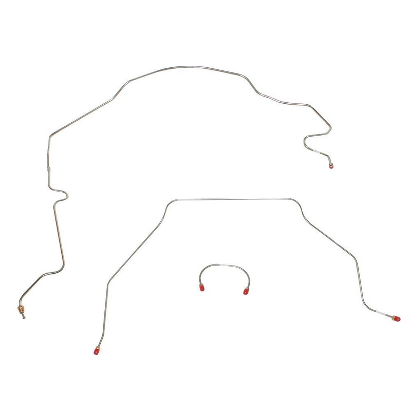 51-55 GM Series I 1/2-ton Truck; Front Brake Line Kit; Steel