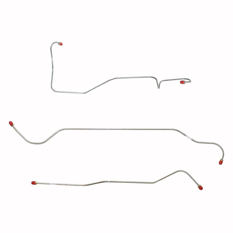 52 Chevy/GMC 3/4 Ton Truck, Front 3pc Brake Line Set; Steel