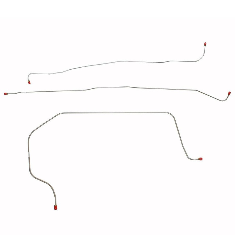 55-56 Chevy/GMC Series II 3100 1/2 Ton Truck, 3pc Front Brake Line Set; Stainless
