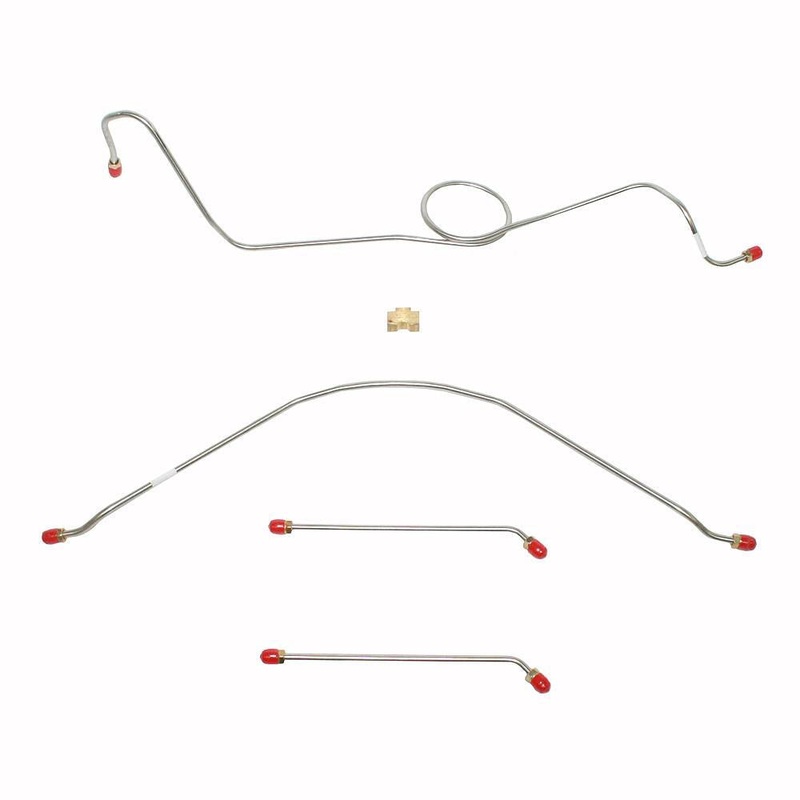 57 Chevy/GMC Series II 3100 1/2 Ton Truck, 3pc Front Brake Line Set; Stainless