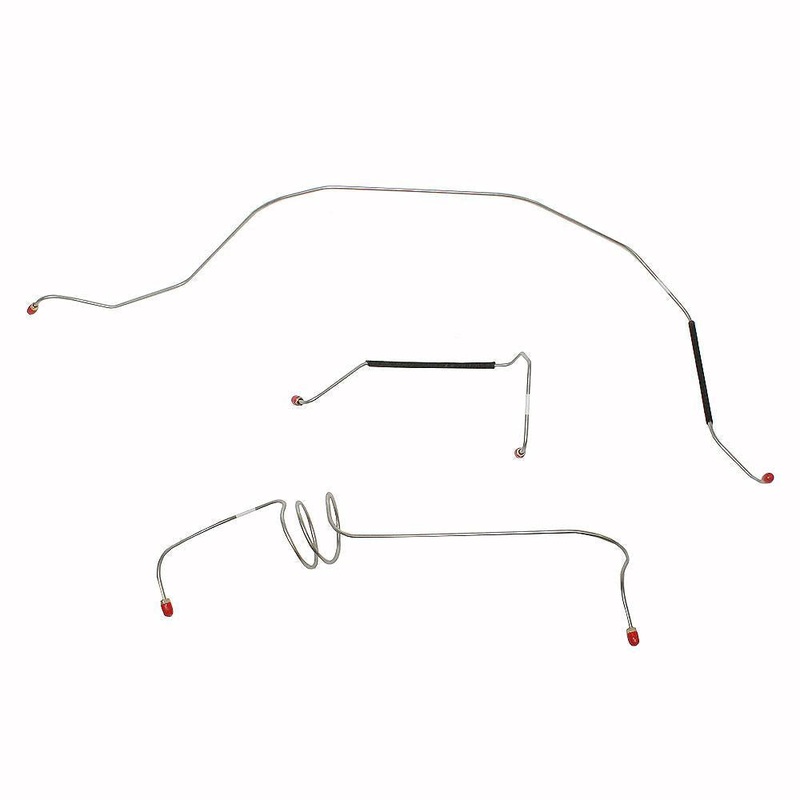 63-66 Chevy Dual M/C Standard Disc Conversion; (lower lines only) Stainless