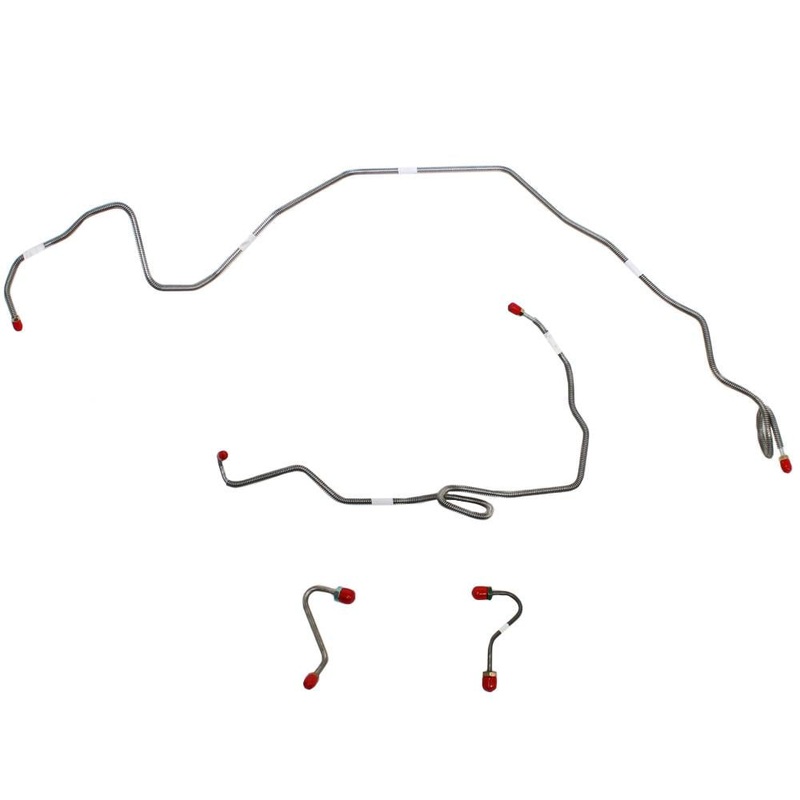 82-83′ Chevy Camaro/Pontiac Firebird, w/ 5.0L 8cyl, Front 4pc Brake Line Set; Steel