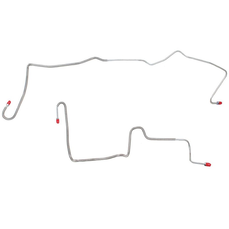 82-83 Chevy Camaro/Pontiac Firebird, w/J65 Rear Disc, Lines Connect to Calipers, Both Sides (NO HOSES), Rear Axle Brake Line Set; Steel