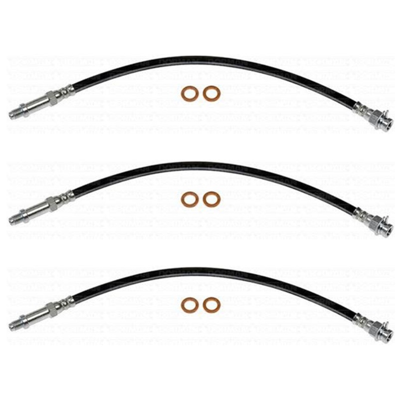 53-62 Corvette Complete Brake Hose Kit; Rubber