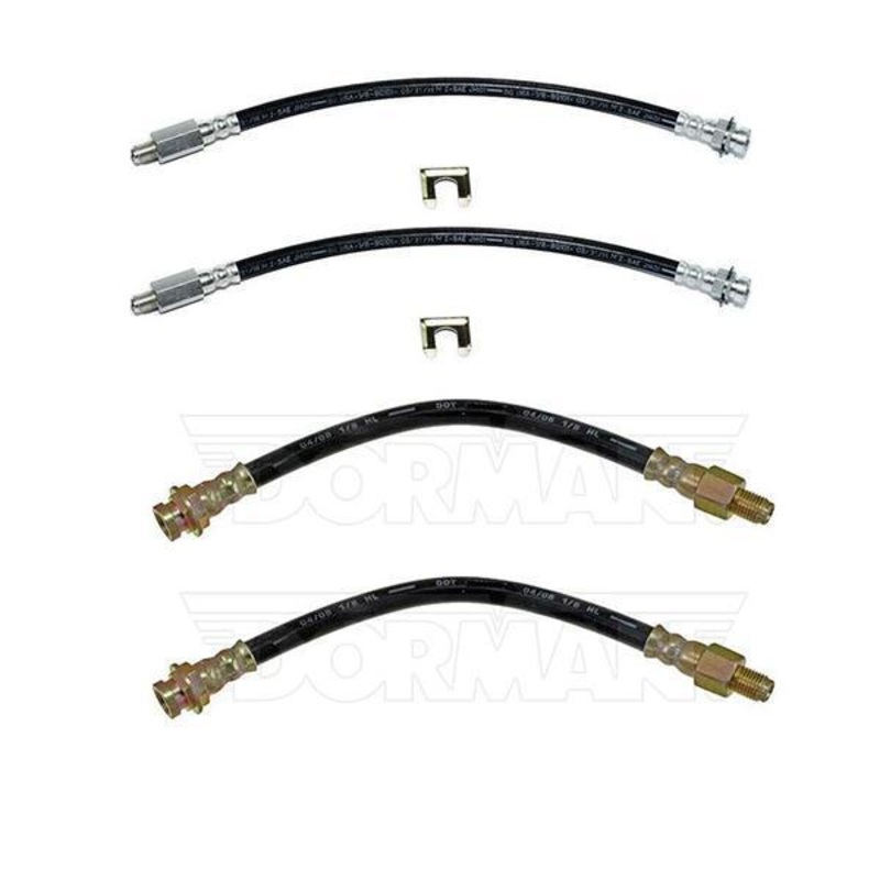 63-82 Corvette Complete Brake Hose Kit; Rubber