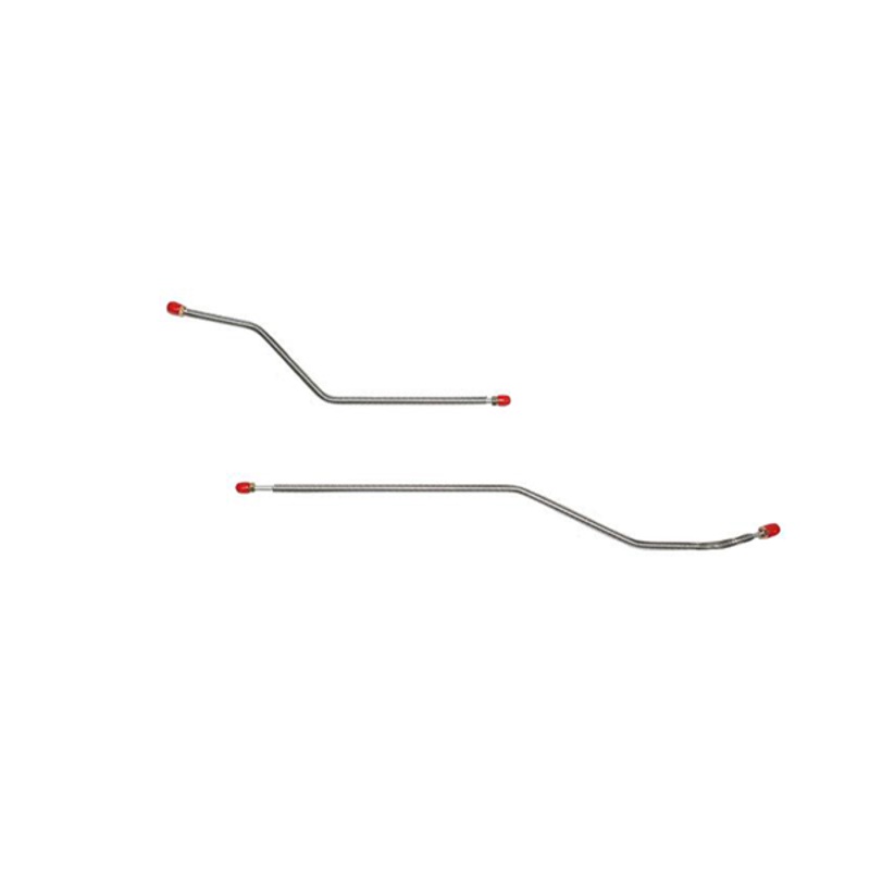 71-72 Chevy C10 w/ Rear Coil Springs, Rear Disc Conversion Brake Line Set; Steel