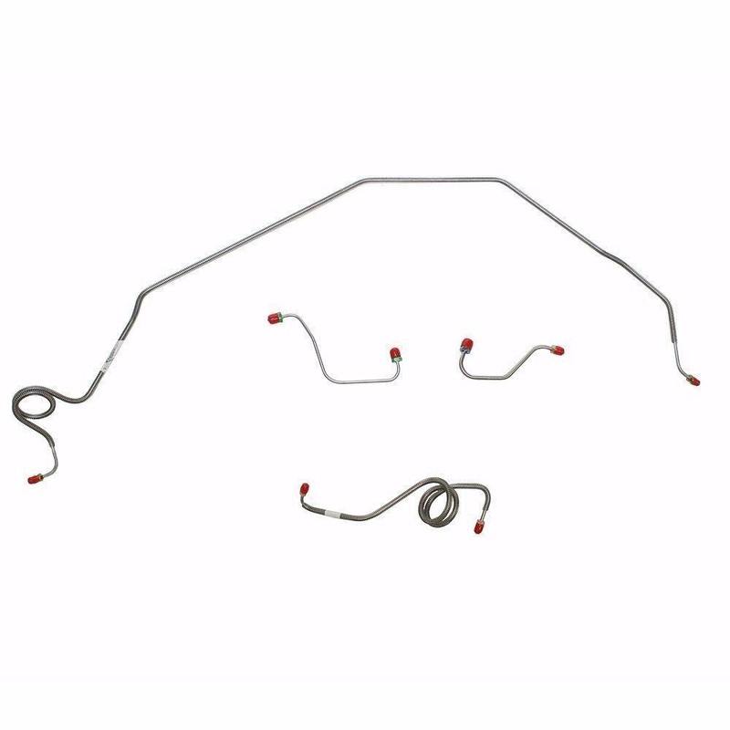 71-73′ Chevy Nova, Power Disc Brakes, 4pc Front Line Brake Set; Stainless