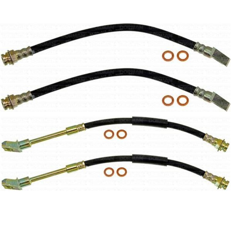 84-87 Corvette Complete Brake Hose Kit; Rubber