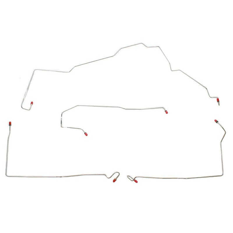 97-00 Chevy Malibu, 97-00 Oldsmobile Cutlass & Alero, 99-00 Pontiac Grand Am; Front Brake Line Kit w/ABS; Stainless