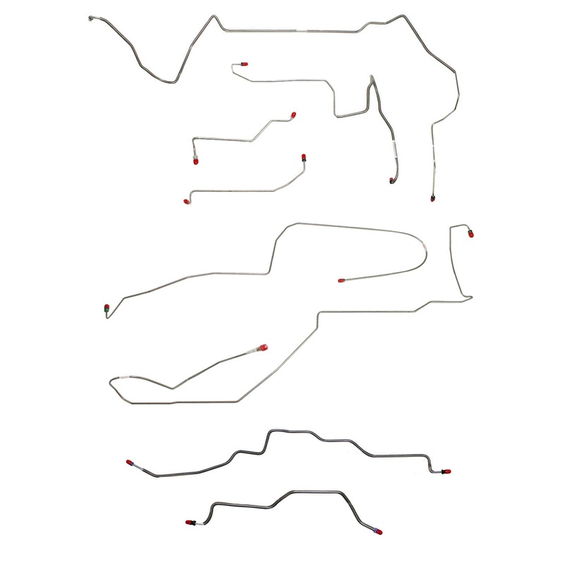 98-02 Camaro/Trans Am, No Traction; Complete Brake Line Kit; Stainless
